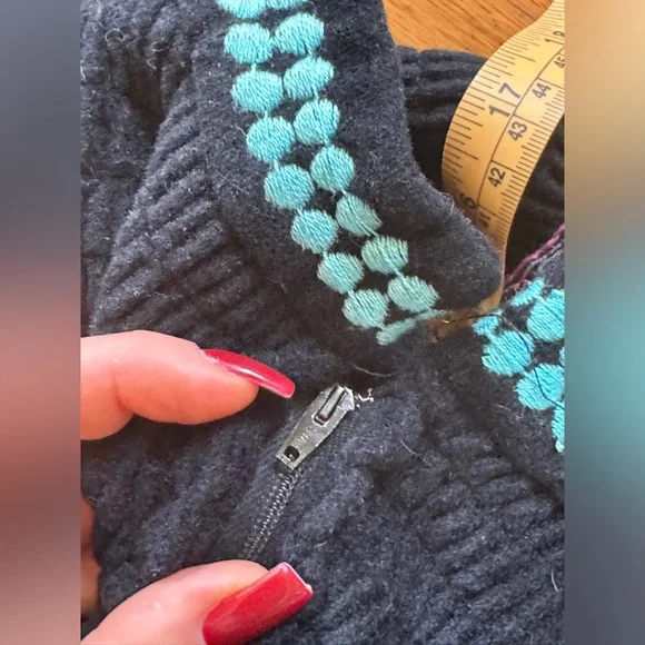 70s Vintage Sandine Originals Black Velour Maxi Dress with Shirred Bust - Picture 8 of 8